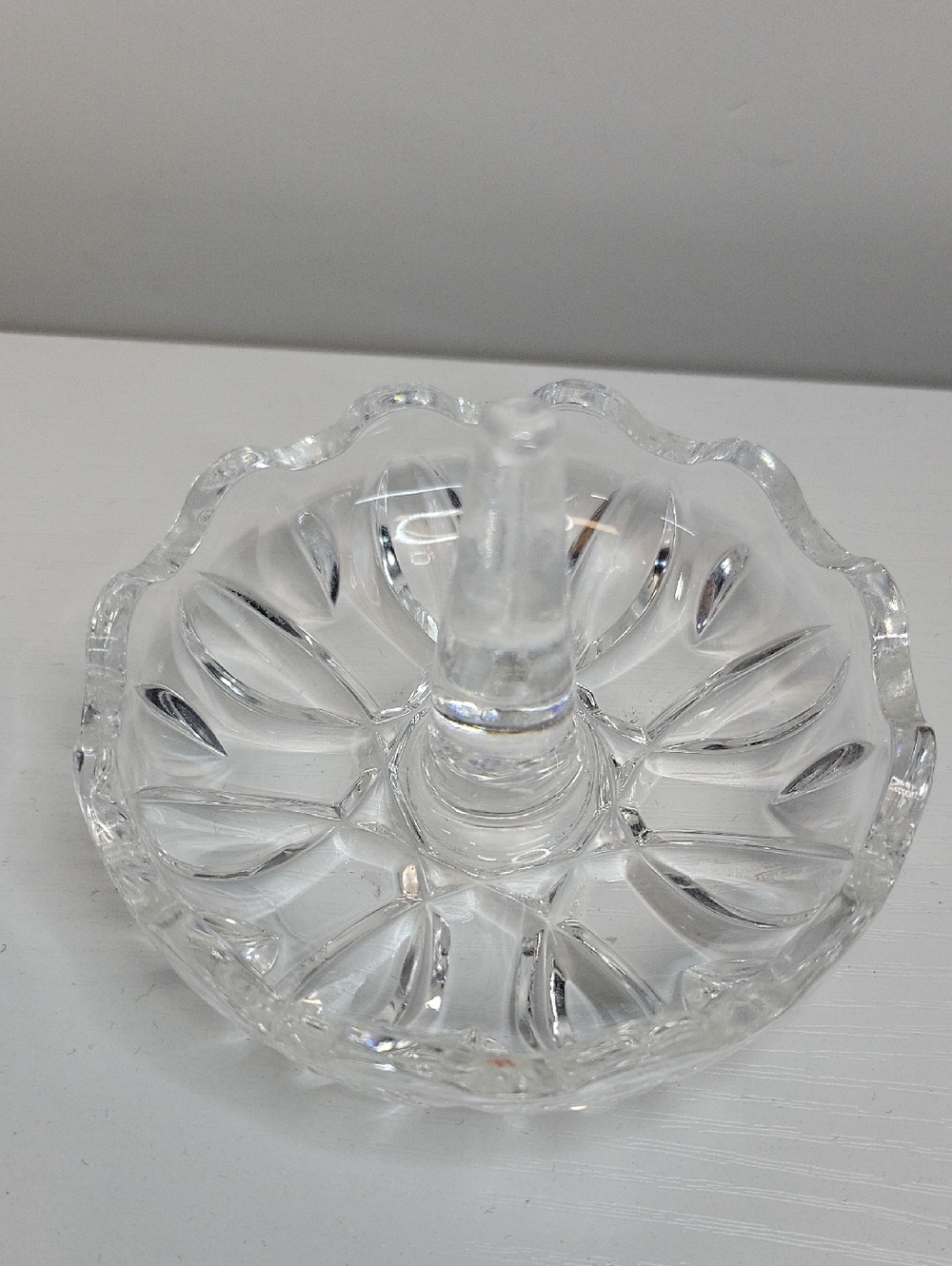 Clear Glass Ring Holder Dish - Picture 2 of 3